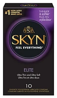 SKYN Elite Lot de 10 préservatifs ultra fins et ultra doux en polyisoprène synthétique, sans latex 10 conservateurs