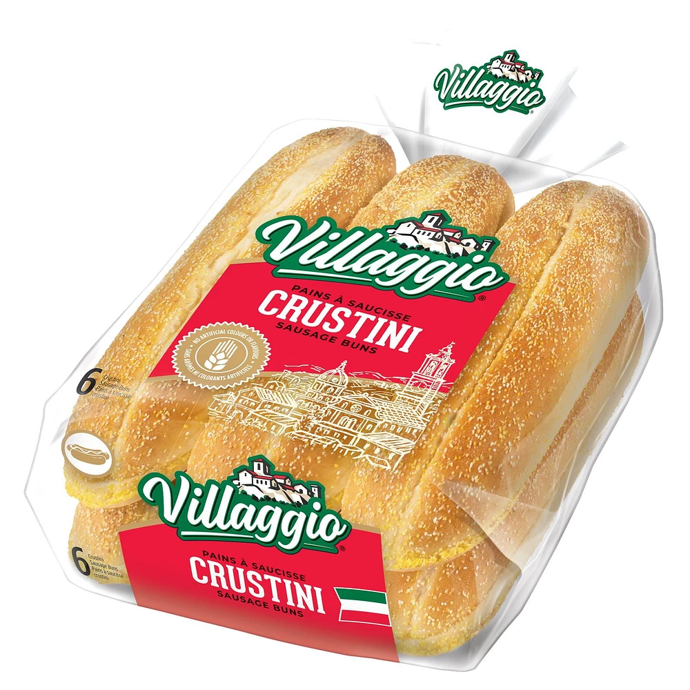 Villaggio® Crustini Sausage Buns, Pack of 6