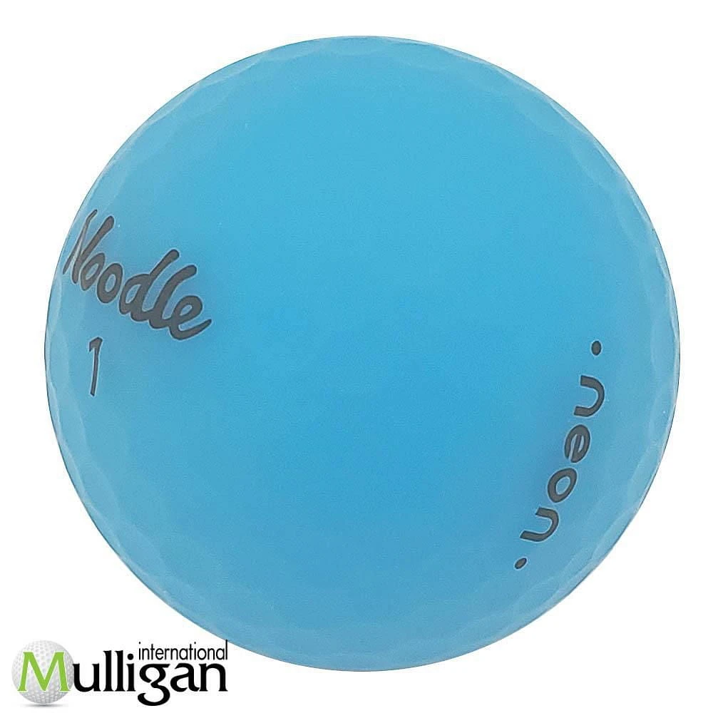 Mulligan - 60 Noodle Neon Matte Blue 5A Recycled Used Golf Balls, Blue