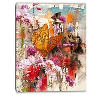 Design Art Butterfly Drinking Honey Canvas Print