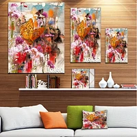 Design Art Butterfly Drinking Honey Canvas Print