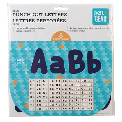 Pen + Gear Blue Punch-Out Letters, Punch Out Letters - BLUE