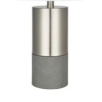 hometrends Brushed Nickel and Faux-Cement Column Table Lamp