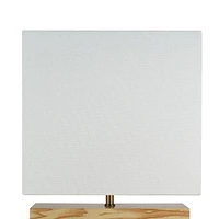 hometrends Faux-Blonde Wood Rectangular Accent Lamp