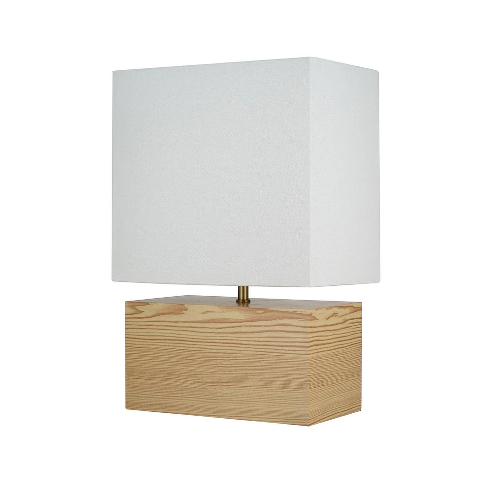 Lampe décorative Hometrends rectangulaire imitation bois blond