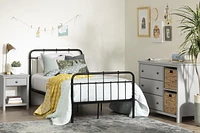 South Shore Cotton Candy Metal Complete Bed -Twin-Black