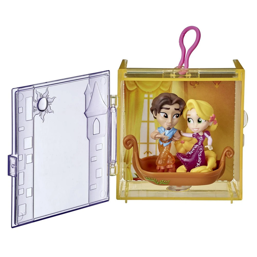 Disney Princess Perfect Pairs Rapunzel, Fun Tangled Unboxing Toy with 2 Dolls, Display Case and Boat Stand, For Kids 3 Years and Up