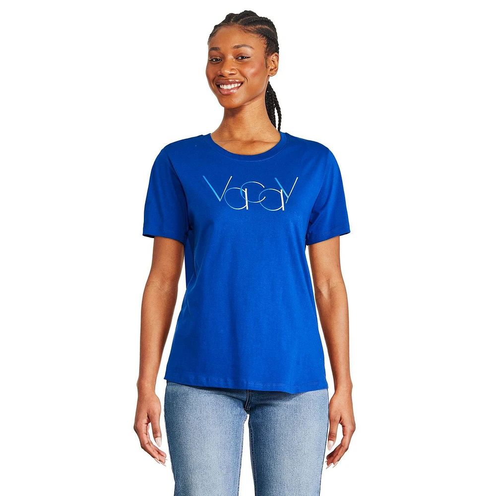T-shirt à encolure ras du cou George pour femmes Tailles TP–TTG