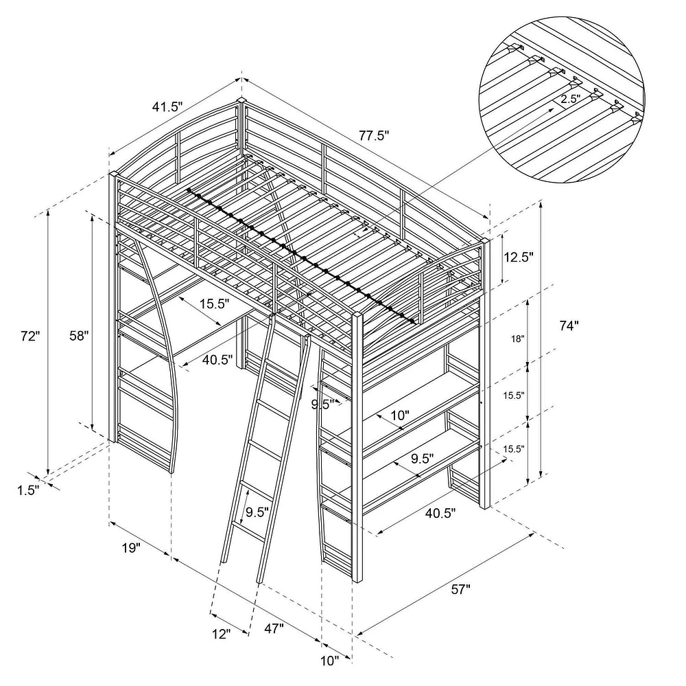 Studio Loft Bed