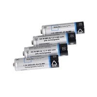 4 x 1.2V 400mAh AA Ni-MH rechargeable batteries