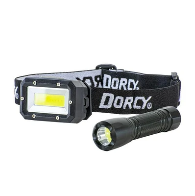 HeadLamp and Flashlight Combo, Headlamp 110 Lumens