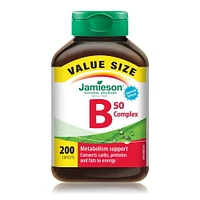 Jamieson B Complex 50 mg Caplets Value Size, 200 caplets