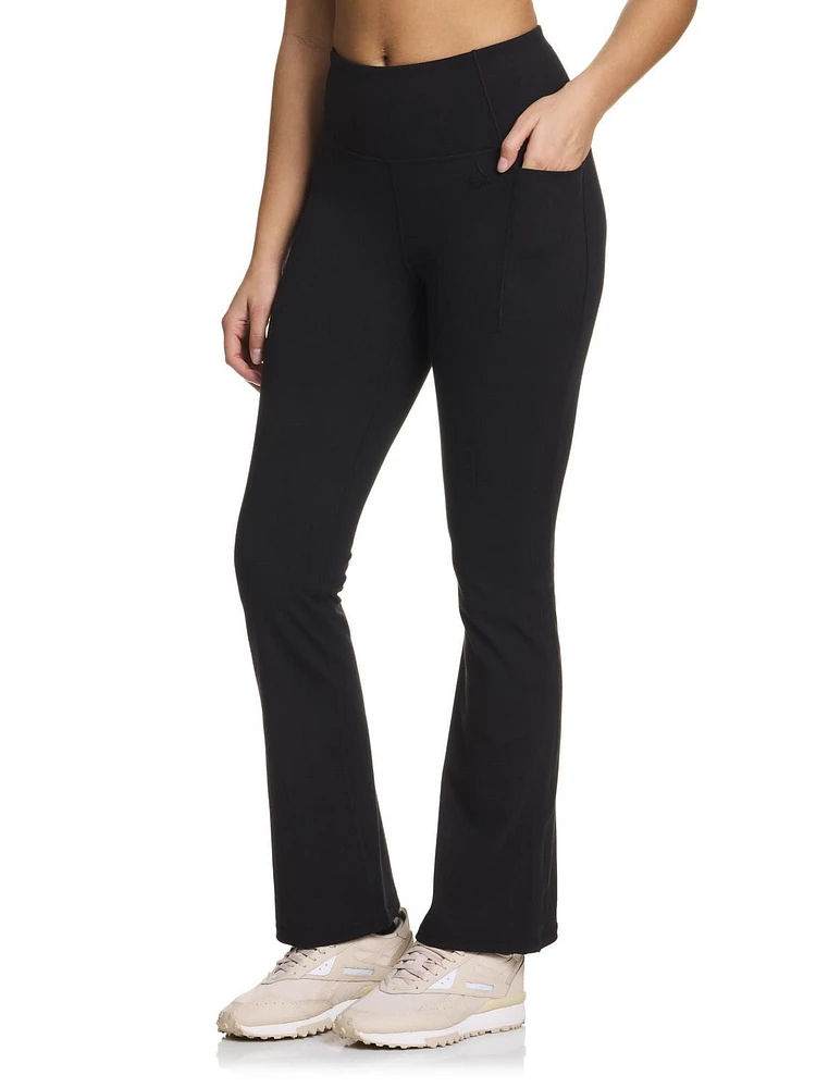 Reebok Legging évasé taille haute Reflex avec poches pour femmes