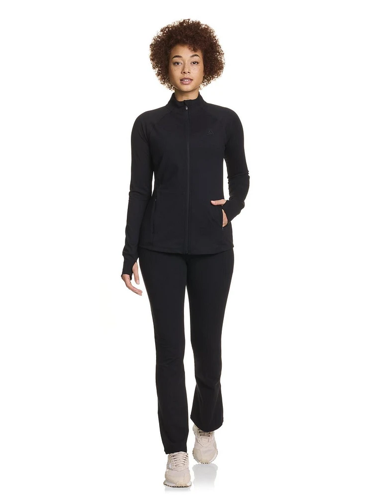 Reebok Legging évasé taille haute Reflex avec poches pour femmes