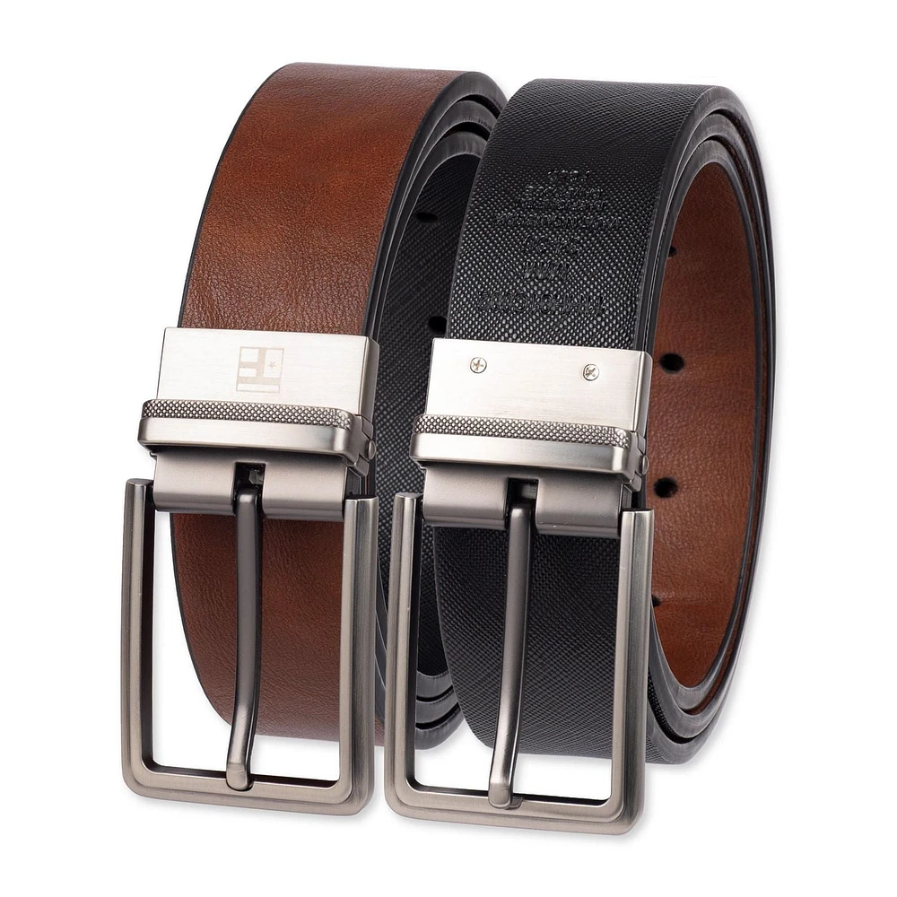 Tailored Flex by Haggar Men's Two-In-One Reversible Dress Casual Stretch Belt