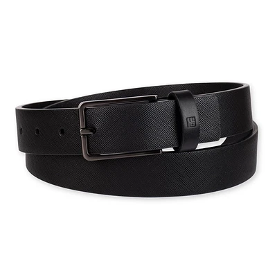 Ceinture habillée en cuir saffiano extensible pour hommes Tailored Flex de Haggar