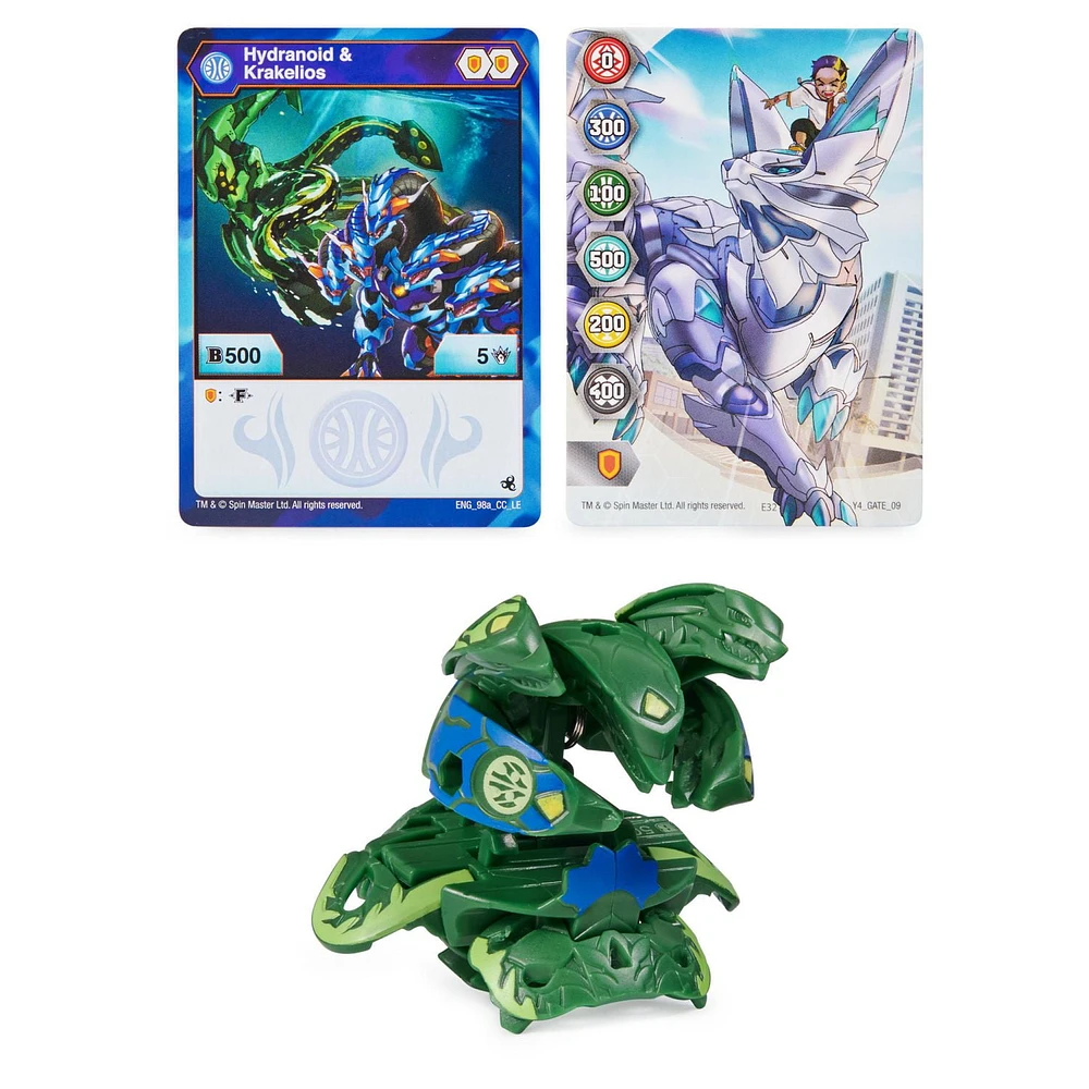 Bakugan Legends, Hydranoid X Krakelios, 2-inch-Tall Collectible Action Figure and Trading Cards, Kids Toys for Boys 6 and up