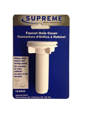 Supreme Metal Products White Faucet Hole Cover