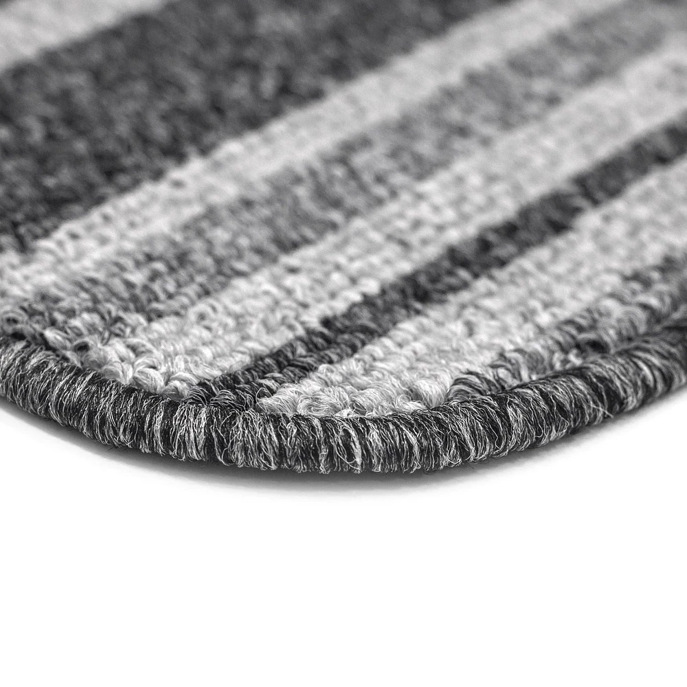 2x4' Linden Grey Tufted Stripe Floormat