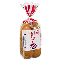 Georges 9'' sub bread, 9 inch submarine buns 4 pack