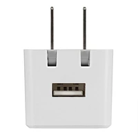 ONN ™ USB Foldable Wall Charger (White), Use with USB charging cables