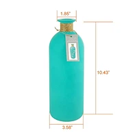 Lerman Decor glass bottle teal, Glass bottle teal