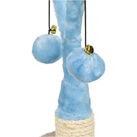 Penn Plax Y-Shaped Sisal Cat Scratching Post with Hanging Plush Swatting Toys - 12 Inches High