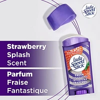 Lady Speed Stick Déodorant Antisudorifique pour Femmes, Infusions Fraîches, Éclat de Fraise, 65 g (Paquet de 2) Lady Speed Stick Antiperspirant Deodoran