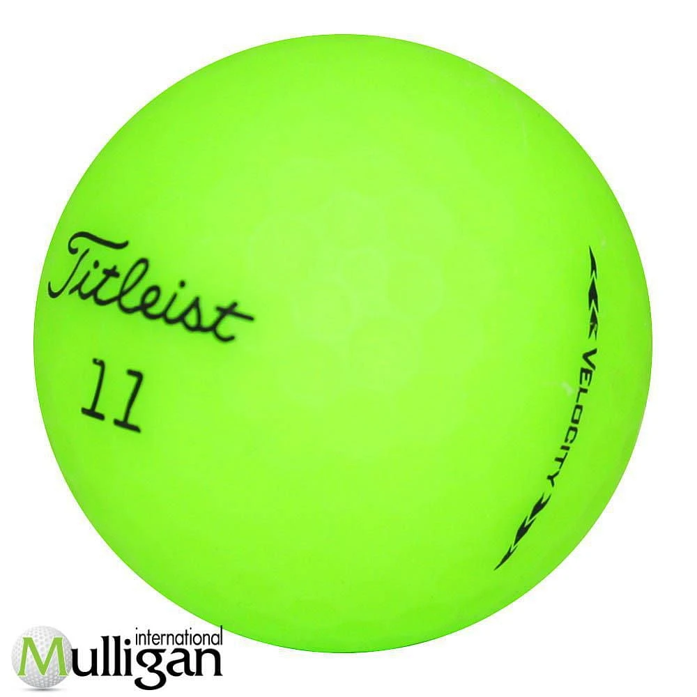 Mulligan - 36 Titleist Velocity 2024 - Matte - 4A Recycled Used Golf Balls, Green