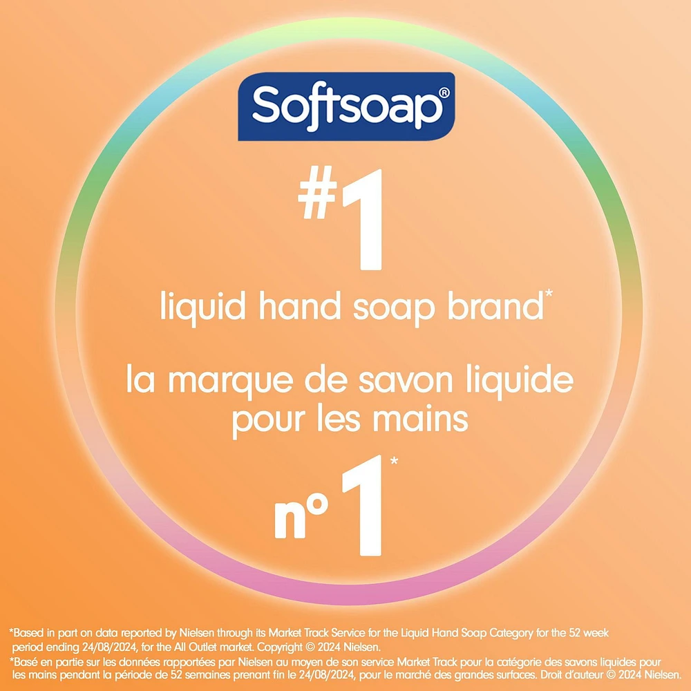 Softsoap Savon Liquide pour les Mains Pêche Juteuse, Bouteille Rechargeable de 1,47 Litre