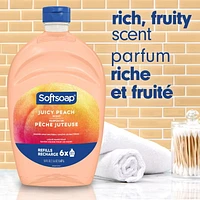 Softsoap Savon Liquide pour les Mains Pêche Juteuse, Bouteille Rechargeable de 1,47 Litre