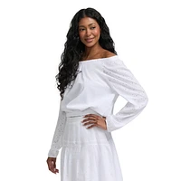 Haut à manches longues et à œillets Mexx pour femme XS-XXL