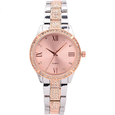 Montre  pour femmes avec bracelet à chaînons à deux tons