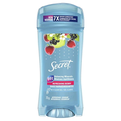 Antisudorifique et désodorisant gel clarté Secret, parfum Baies 73G