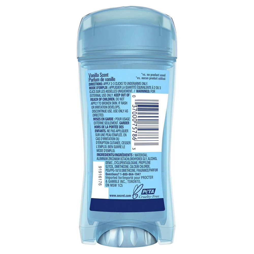 Secret Clear Gel Antiperspirant and Deodorant, Vanilla Scent, 73g