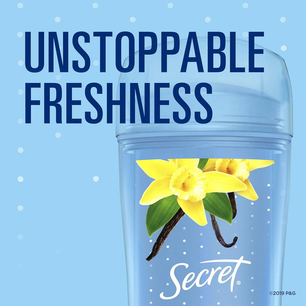 Secret Clear Gel Antiperspirant and Deodorant, Vanilla Scent, 73g