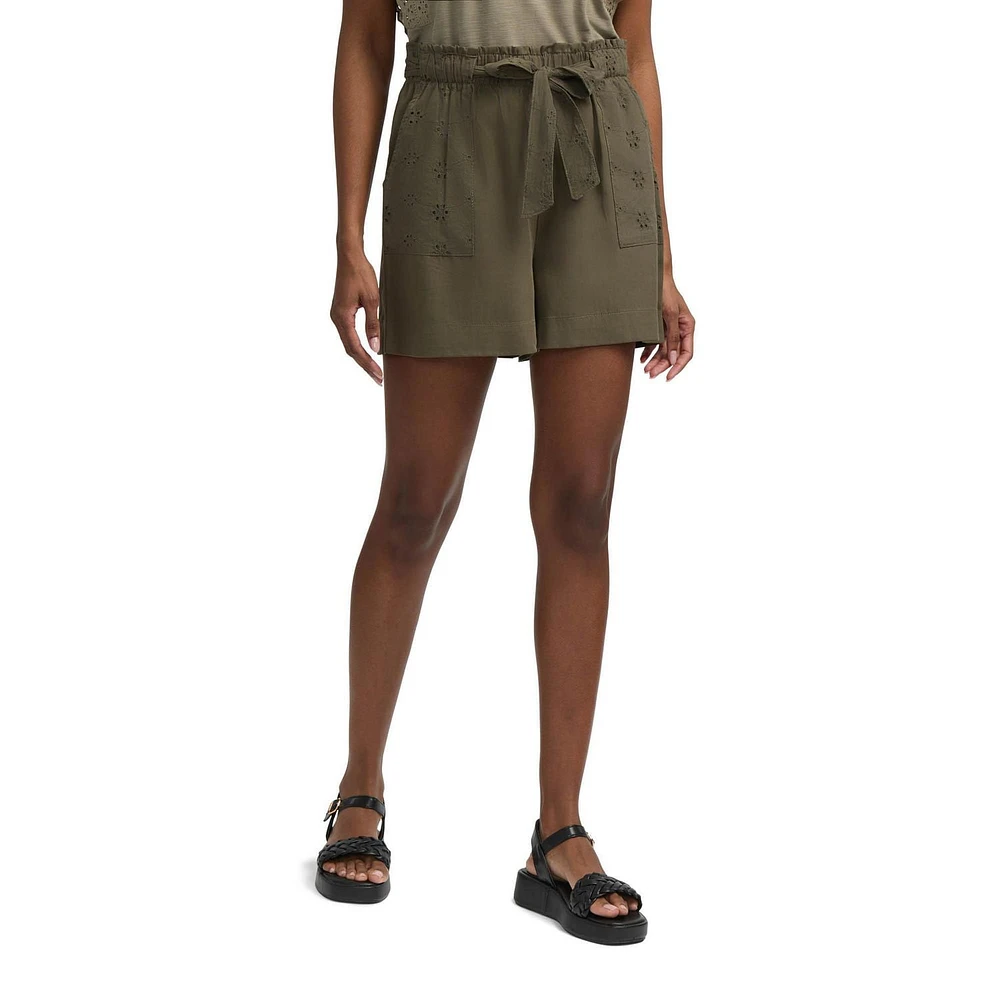 Mexx Women’s Linen Eyelet Shorts, XS-XXL