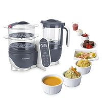 Babymoov Duo Meal Station - 5 in 1 Food Maker with Steam Cooker, Blend & Puree (grey), True cuisine for your Baby