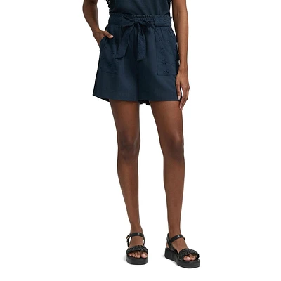 Mexx Women’s Linen Eyelet Shorts