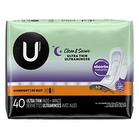 UBK Srvts ultraminces de nuit & Secure avec ailes, 40 unités SVTS ULTMCS NUIT AVEC AILS 40