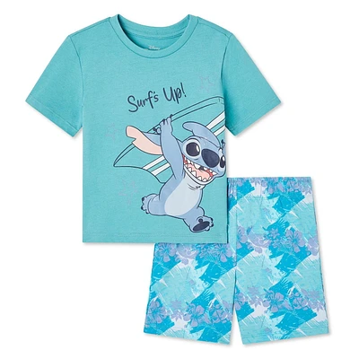 Ensemble de 2 pièces avec short Stitch Disney pour petits garçons