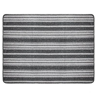 2x4' Linden Grey Tufted Stripe Floormat