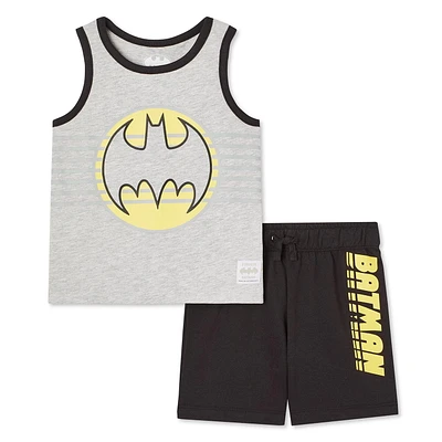 Ensemble 2 pièces Batman avec débardeur et short pour petits garçons
