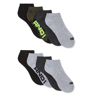 AND1 Boys' Low-Cut Socks 8-Pack