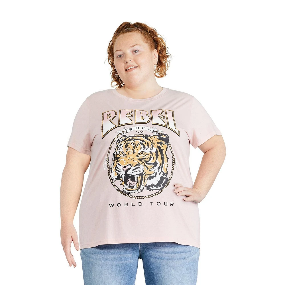 The Pink Closet Women's Plus Graphic Tee, Sizes 1X-4X