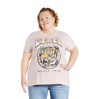 The Pink Closet Women's Plus Graphic Tee, Sizes 1X-4X