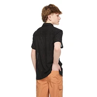 Chemise de vacances texturée à manches courtes Jackson pour garçons Tailles M-TTG