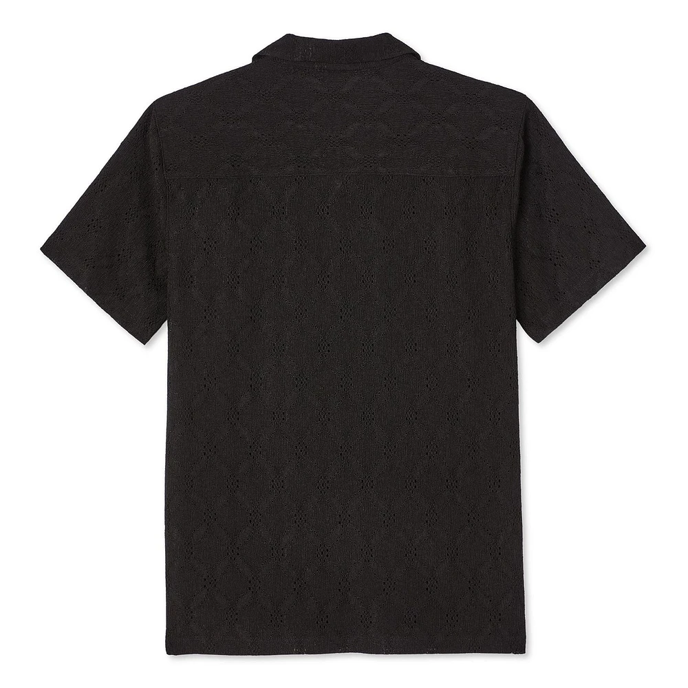 Chemise de vacances texturée à manches courtes Jackson pour garçons Tailles M-TTG