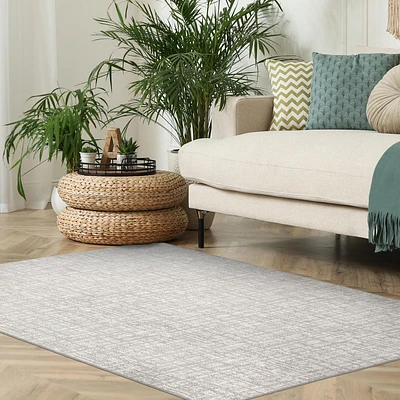 Avenue B Motley Grey 5' x 7' Looped area rug