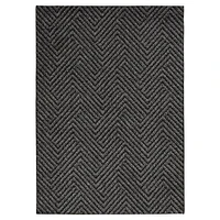 Avenue B Contours charcoal 5' x 7' area rug